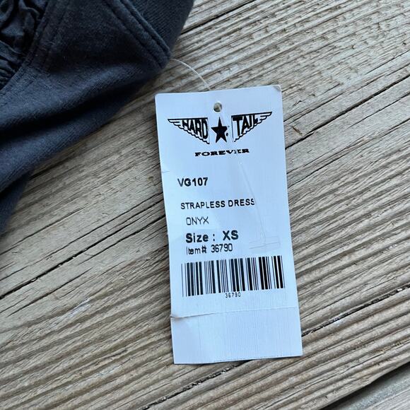 Hard Tail Forever Women's Grey Strapless Mini Dress Size XS. NEW - Picture 4 of 6